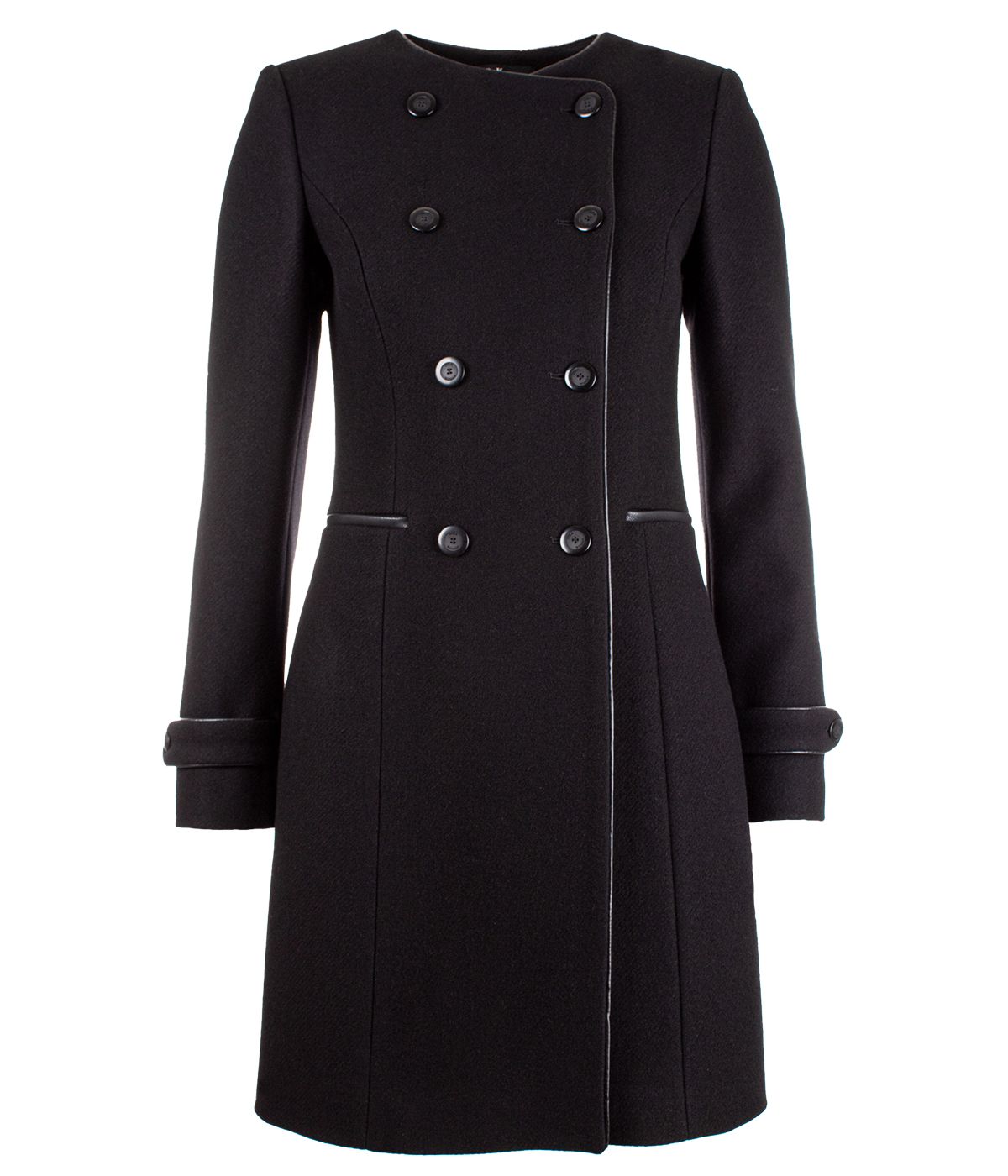 Wool blend double-breasted coat 0